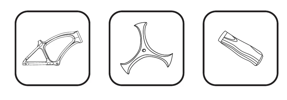 Frame, ray wooden star and handle