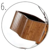 Natural bamboo fiber basket